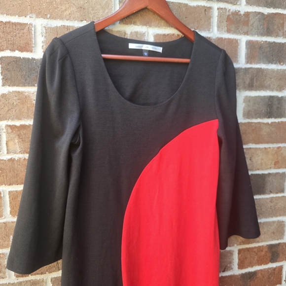 Diane Von Furstenberg Black and Red Long Sleeve Dress - Picture 6 of 10